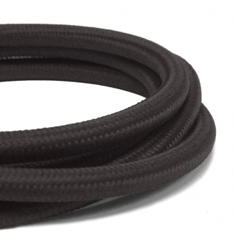 Deep Black Fabric Cable | 2 Core Fabric Flex